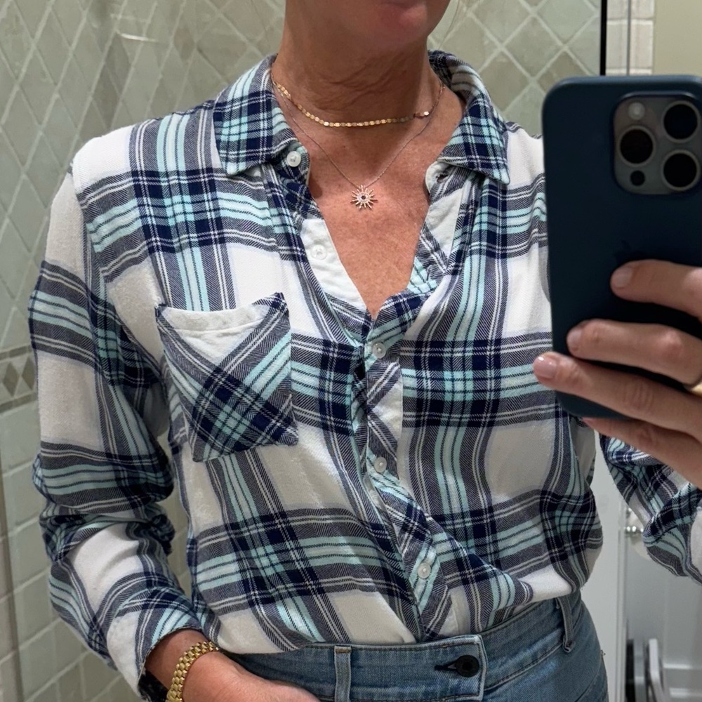 Stylish Rails Blue Plaid Button-Up Shirt
